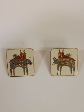 Laurel Burch Fantasy Friends Earrings - Vintage 1980s!